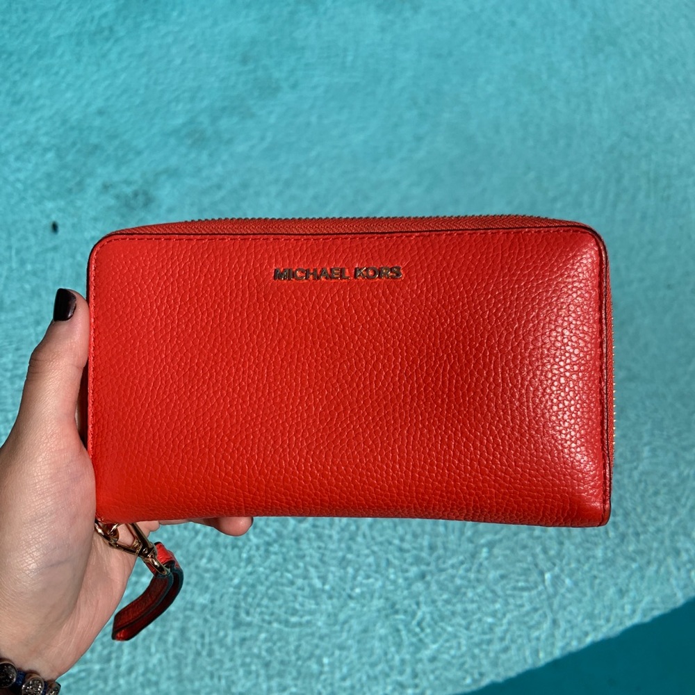 Michael Kors Leather Wristlet